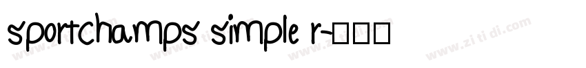 sportchamps simple r字体转换